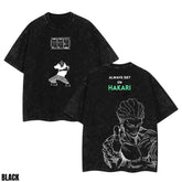 Kitsukai Kinji Hakari Jackpot Graphic Tee_ Oversized Vintage Wash Cotton T-Shirt