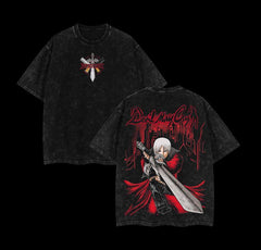 Kitsukai "Dante, Son of Sparda" Devil May Cry V8 Vintage Washed Oversized T-Shirt