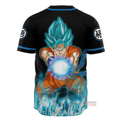 3D Anime Goku Blue Custom Fandom - Dragon Ball Baseball Tee
