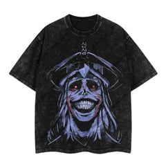 Kitsukai "Statue of God" Solo Leveling Vintage Washed Oversized T-Shirt