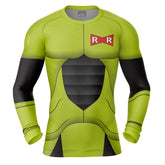 Android 16 Dragon Ball Z Long Sleeve Rash Guard Compression Shirt