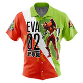 Asuka Langley Sohryu x Eva 02 Eva Button Up Hawaiian Shirt