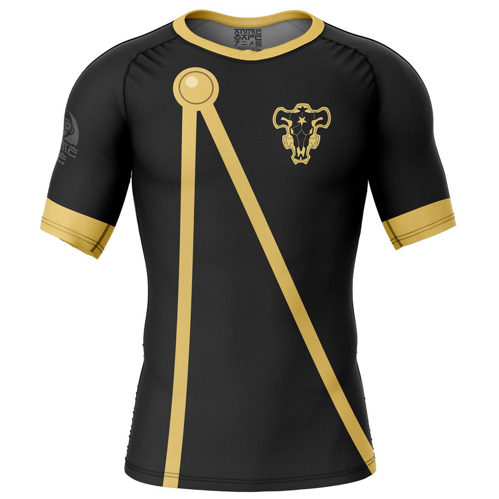 Black Bull Black Clover Short Sleeve Rash Guard Compression Shirt