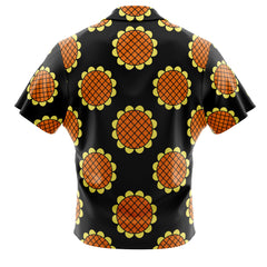 Monkey D. Luffy Black Lucy Dressrosa One Piece Button Up Hawaiian Shirt