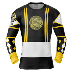 Black Ranger Ninjetti Rangers Long Sleeve Rash Guard Compression Shirt