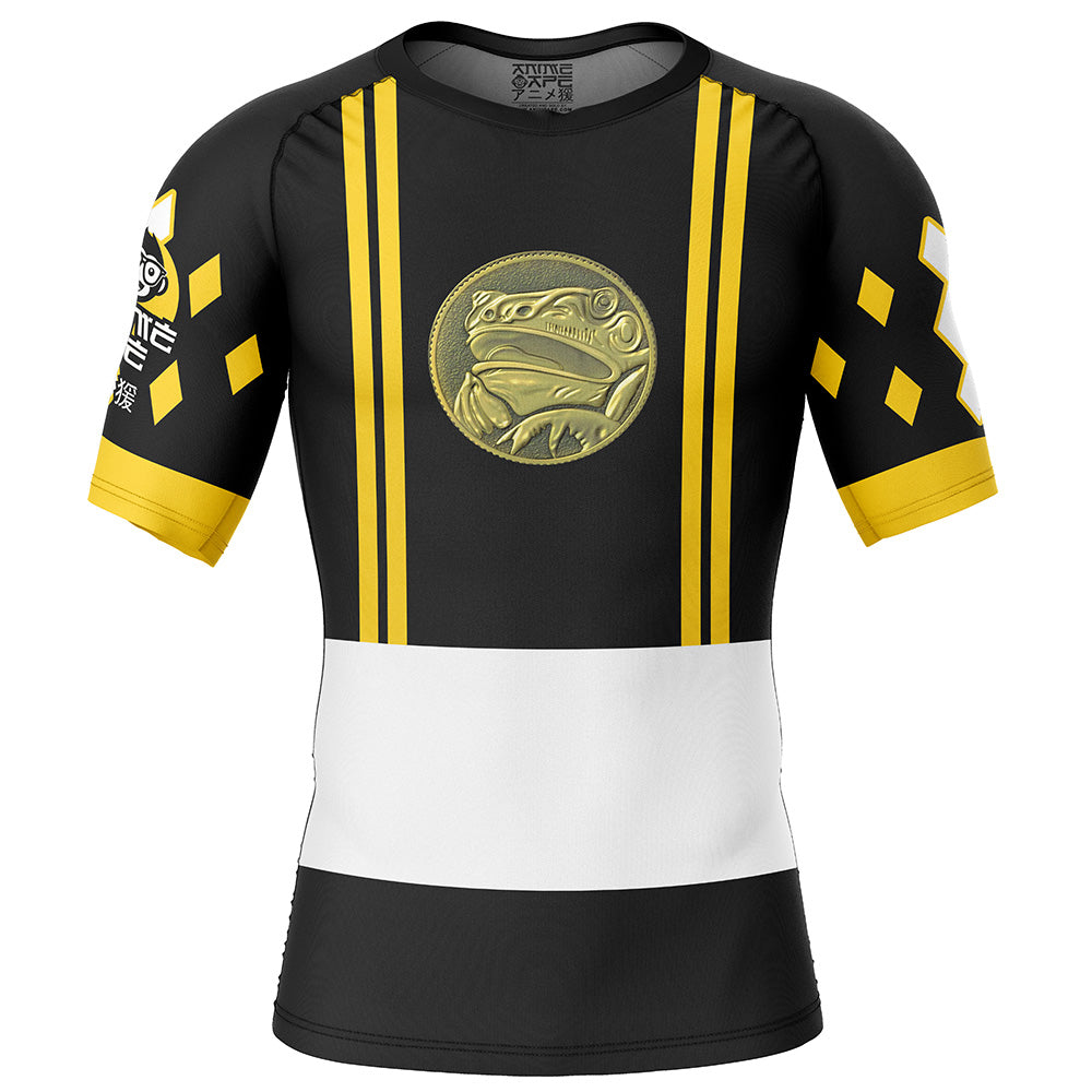 Black Ranger Ninjetti Rangers Short Sleeve Rash Guard Compression Shirt