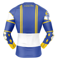 Blue Ranger Ninjetti Rangers Long Sleeve Rash Guard Compression Shirt