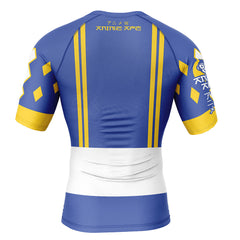 Blue Ranger Ninjetti Rangers Short Sleeve Rash Guard Compression Shirt