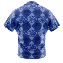 Blue Ranger Pattern Power Rangers Button Up Hawaiian Shirt
