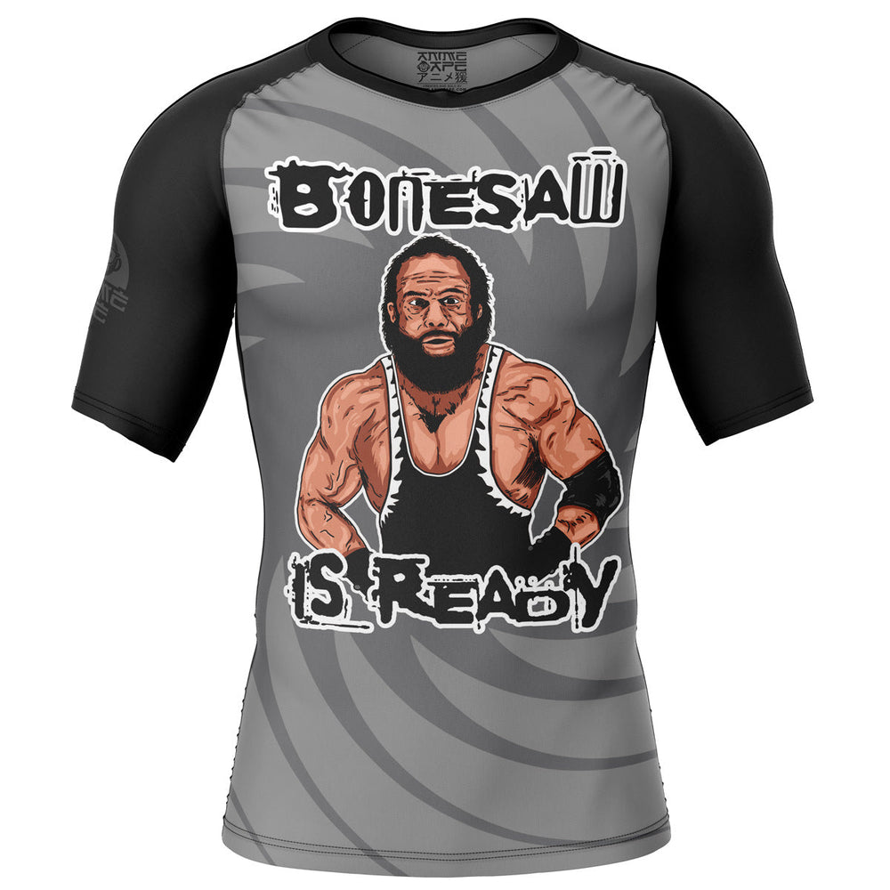 Bonesaw Is Ready Short Sleeve Rash Guard Compression Shirt