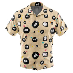 No Name and Soot Pattern Spirited Away Button Up Hawaiian Shirt