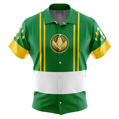 Green Ranger Ninjetti Rangers Button Up Hawaiian Shirt