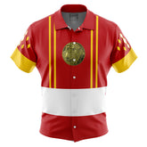 Red Ranger Ninjetti Rangers Button Up Hawaiian Shirt