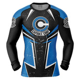 Capsule Corp Dragon Ball Z Long Sleeve Rash Guard Compression Shirt