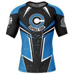 Capsule Corp Dragon Ball Z Short Sleeve Rash Guard Compression Shirt