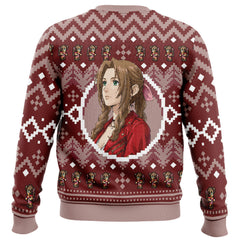 Christmas Aerith Final Fantasy VII Ugly Christmas Sweater