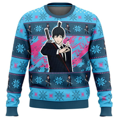 Kitsukai "Aki Hayakawa (Fox Devil)" Chainsaw Man Ugly Christmas Sweater