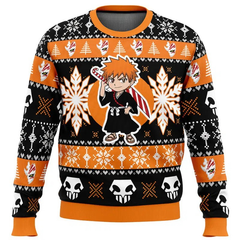 Kitsukai "Chibi Ichigo (Shinigami)" Bleach Ugly Christmas Sweater