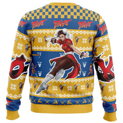 Christmas Chun Li Street Fighter Ugly Christmas Sweater