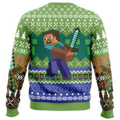 Christmas Minecraft Steve Ugly Christmas Sweater