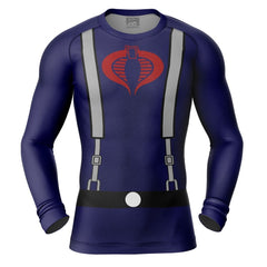 Cobra Trooper Cartoon Version GI Joe Long Sleeve Rash Guard Compression Shirt