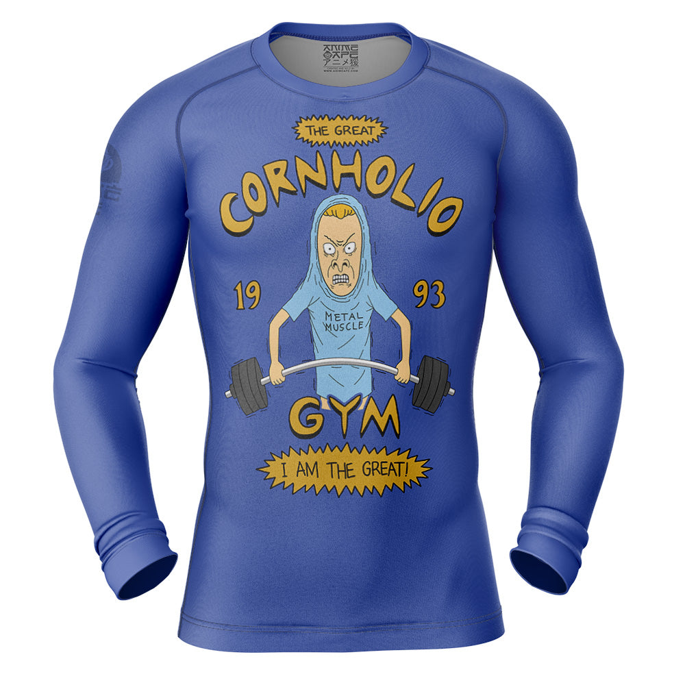 Cornholio Beavis and Butt-Head Long Sleeve Rash Guard Compression Shirt