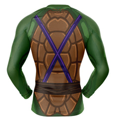 Donatello Teenage Mutant Ninja Turtles Long Sleeve Rash Guard Compression Shirt