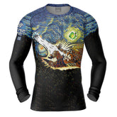 Dragon Ball Z Starry Night Long Sleeve Rash Guard Compression Shirt