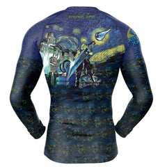 Final Fantasy 7 Starry Night Long Sleeve Rash Guard Compression Shirt