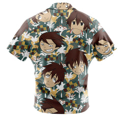 Funny Face Kazuma Konosuba Button Up Hawaiian Shirt