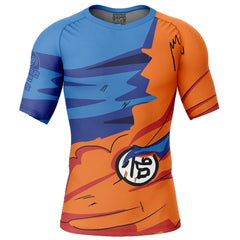 Goku Torn Gi Dragon Ball Z Short Sleeve Rash Guard Compression Shirt