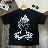 "Super Saiyan Majin Vegeta Dragon Ball Z" Vintage Washed Oversized T-shirt -