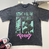 "Berserk Guts Anime Aesthetic Vintage Oversize T Shirt -