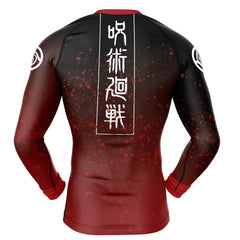 Itadori Yuji Hand Jujutsu Kaisen Long Sleeve Rash Guard Compression Shirt