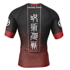 Itadori Yuji Hand Jujutsu Kaisen Short Sleeve Rash Guard Compression Shirt