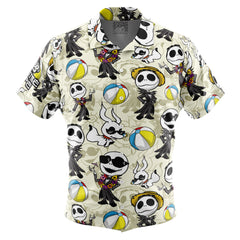 Jack Skellington Summer Vacation The Night Before Christmas Button Up Hawaiian Shirt