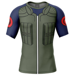 Kakashi Military Uniform Shippuden Short Sleeve Rash Guard Compression Shirt