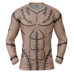 Kakuzu Cosplay Earth Grudge Fear Akatsuki Shippuden Long Sleeve Rash Guard Compression Shirt