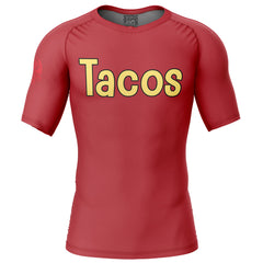 Krillin Tacos Dragon Ball Z Short Sleeve Rash Guard Compression Shirt
