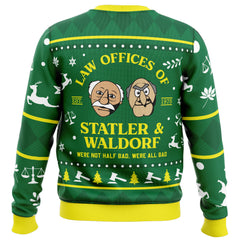 Law Offices of Statler and Waldorf Ugly Christmas Sweater