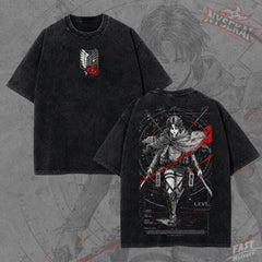 Kitsukai Levi Ackerman Wings of Freedom Heavyweight Graphic Tee Pump Cover