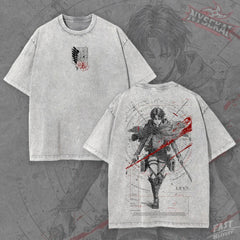 Kitsukai Levi Ackerman Wings of Freedom Heavyweight Graphic Tee Pump Cover