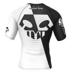 Mask Ichigo Hollow Bleach Short Sleeve Rash Guard Compression Shirt