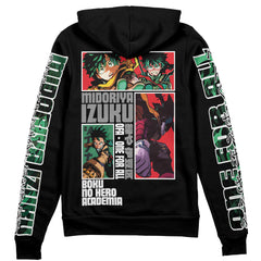 Midoriya Izuku Black My Hero Academia Streetwear Zip Hoodie Jacket