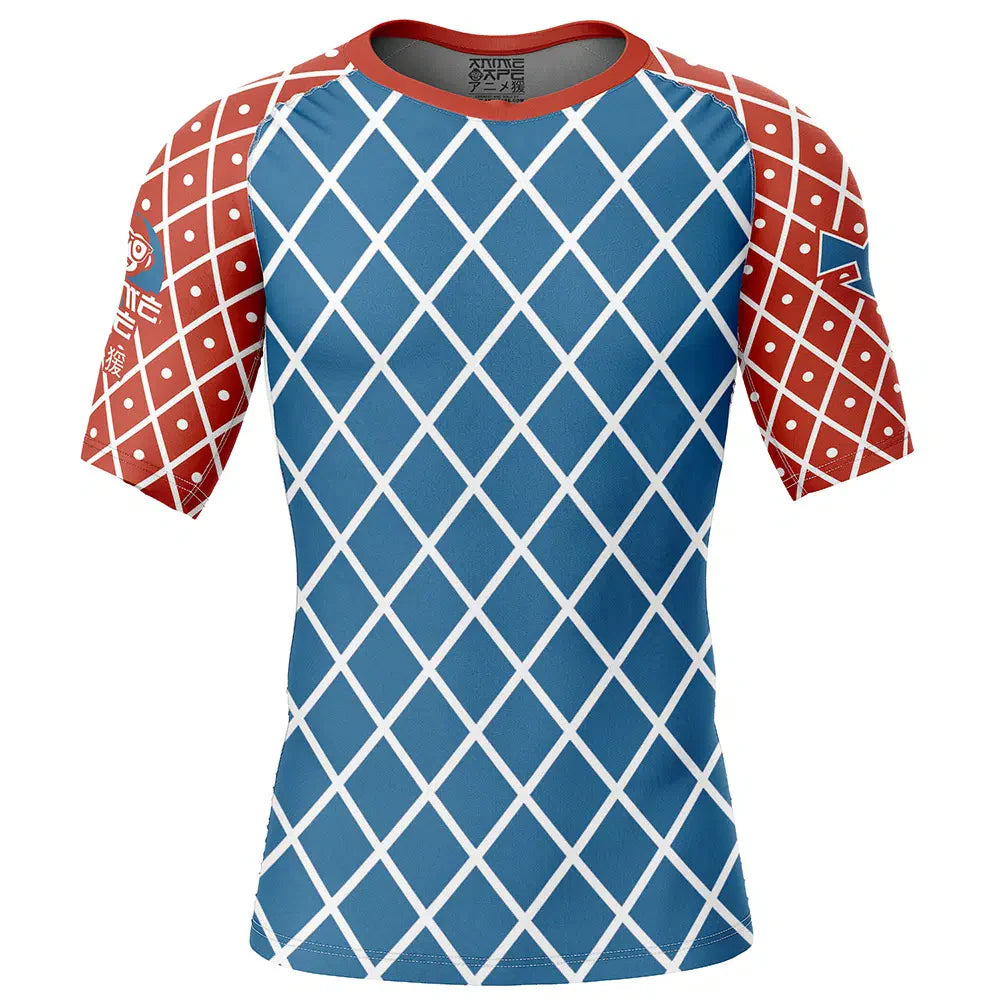 Mista Guido Jojo's Bizarre Adventure Short Sleeve Rash Guard Compression Shirt