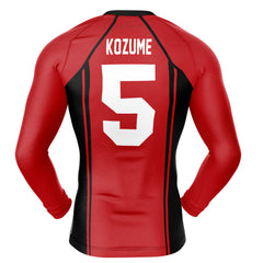 Nekoma High Kozume #5 Haikyuu Long Sleeve Rash Guard Compression Shirt