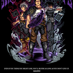 Yami X Asta X Nacht - Black Clover Oversize T-Shirt