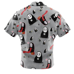 No Name Spirited Away Studio Ghibli Pattern Button Up Hawaiian Shirt