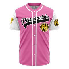 Personalized Pterodactyls Pink Power Rangers Baseball Jersey