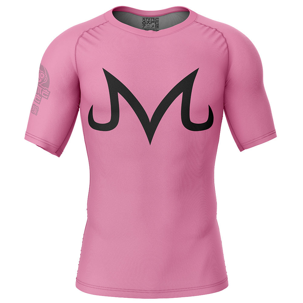 Pink Majin Buu Dragon Ball Z Short Sleeve Rash Guard Compression Shirt